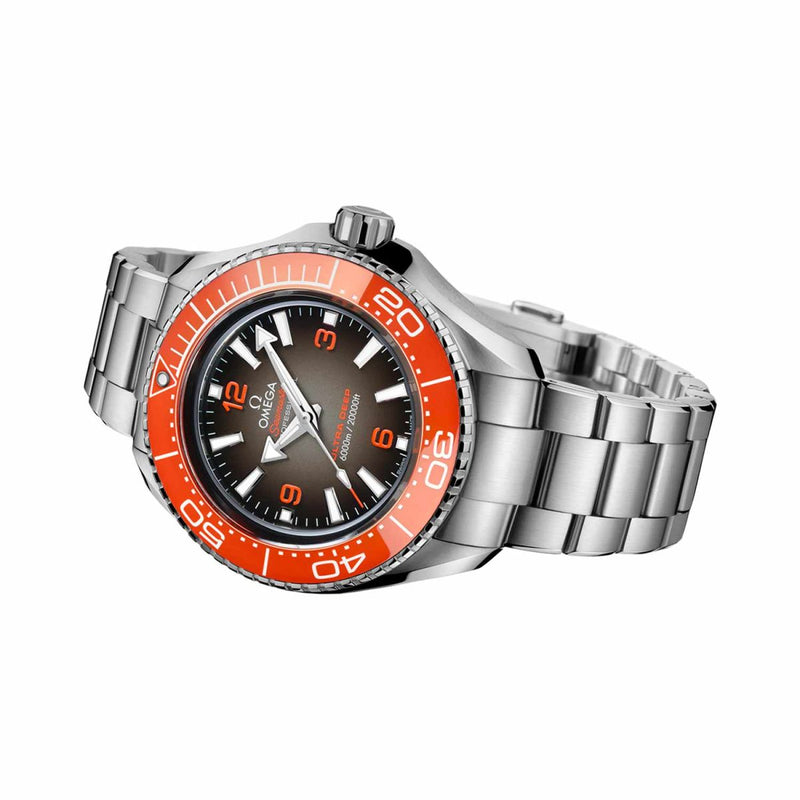 Shop Omega Seamaster Planet Ocean 6000M 45.5mm Black Dial Silver Steel Strap Watch for Men - 21530462106001 in USA
