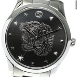 Gucci G Timeless Diamonds Black Dial Silver Steel Strap Watch For Women - YA1264125 Buy Now By Gucci