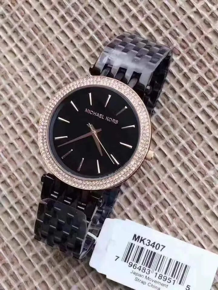 Michael Kors Darci Black Dial Black Steel Strap Watch for Women - MK3407 Buy Now By Michael Kors