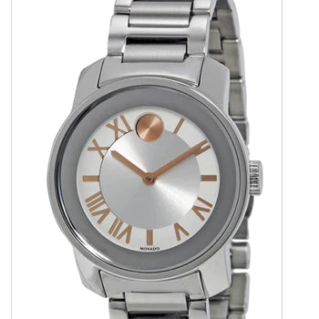 Shop Movado Bold Silver Dial Silver Steel Strap Watch for Women - 3600244 in USA