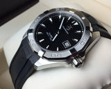 Tag Heuer Aquaracer Automatic Caliber 5 Black Dial Black Rubber Strap Watch for Men - WAY2110.FT8021 Buy Now By Tag Heuer