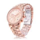 Michael Kors Ritz Chronograph Rose Gold Dial Rose Gold Steel Strap Watch For Women - MK7223 Buy Now By Michael Kors