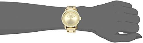 Shop Movado Bold Diamonds Gold Dial Gold Steel Strap Watch for Women - 3600150 in USA