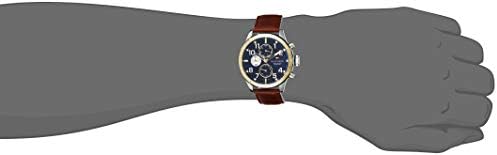 Shop Tommy Hilfiger Sport Multifunction Blue Dial Brown Leather Strap Watch for Men - 1791137 in USA