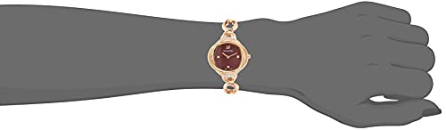 Shop Swarovski Crystal Flower Red Dial Rose Gold Steel Strap Watch for Women - 5552783 in USA