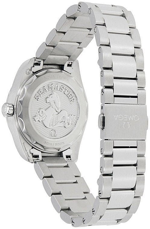 Shop Omega Seamaster Aqua Terra Quartz Purple Dial Silver Steel Strap Watch for Women - 220.10.28.60.60.001 in USA