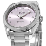 Shop Omega Seamaster Aqua Terra Quartz Purple Dial Silver Steel Strap Watch for Women - 220.10.28.60.60.001 in USA