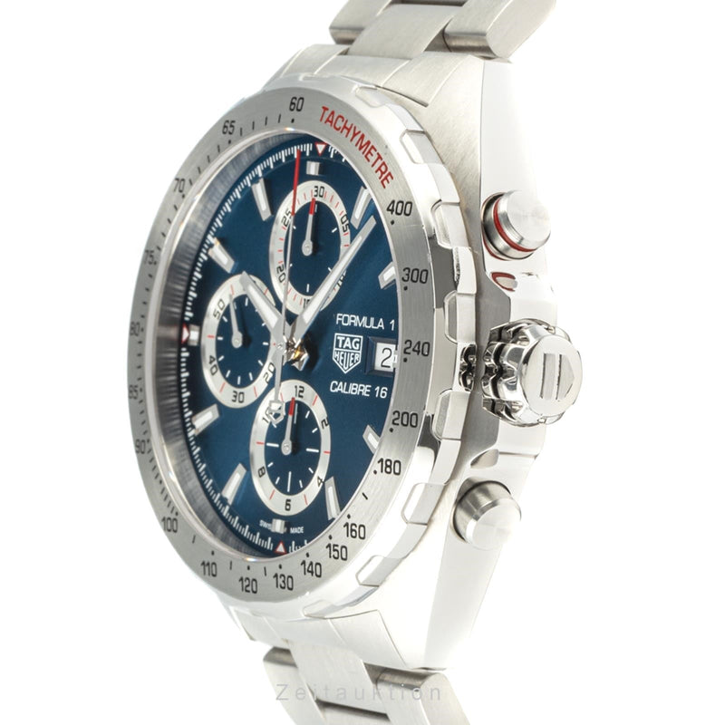 Shop Tag Heuer Formula 1 Automatic Chronograph Blue Dial Silver Strap Watch for Men - CAZ2015.BA0876 in USA