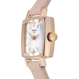 Shop Tissot T Lady Lovely Square White Dial Pink Leather Strap Watch For Women - T058.109.36.031.00 in USA