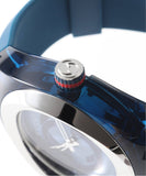 Gucci Sync XXL Quartz Blue Dial Blue Rubber Strap Watch For Men - YA137104