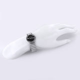 Gucci Interlocking G Quartz Black Dial Black Steel Strap Watch For Women - YA133502