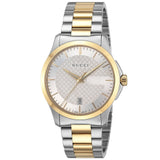 Gucci G Timeless Silver Dial Two Tone Steel Strap Watch For Men - YA126474 Buy Now By Gucci