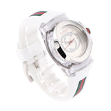 Shop Gucci Sync Quartz White Dial White Rubber Strap Unisex Watch - YA137302 in USA