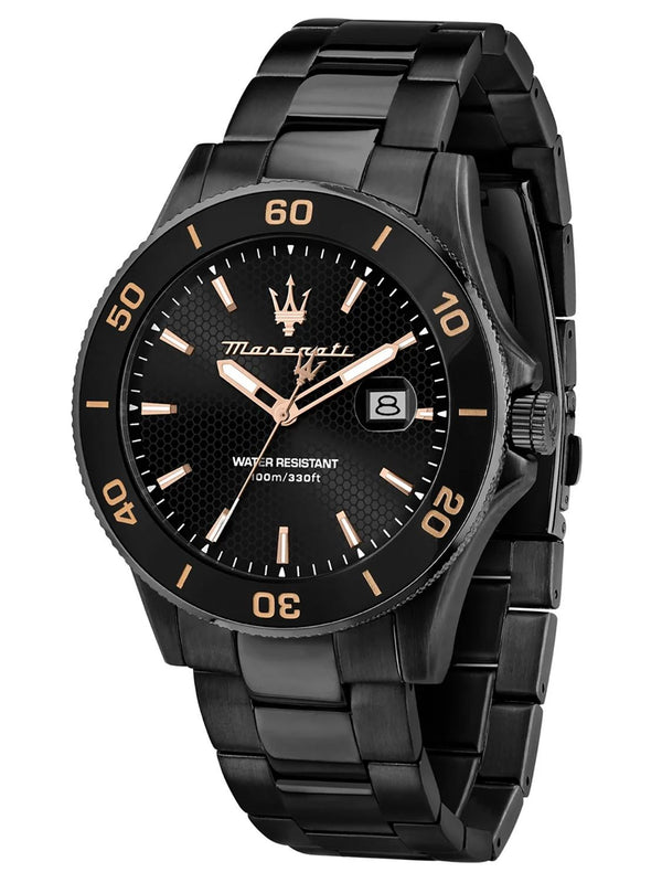 Maserati Competizione Black Dial Black Steel Strap Watch For Men - R8853100035 Buy Now By Maserati