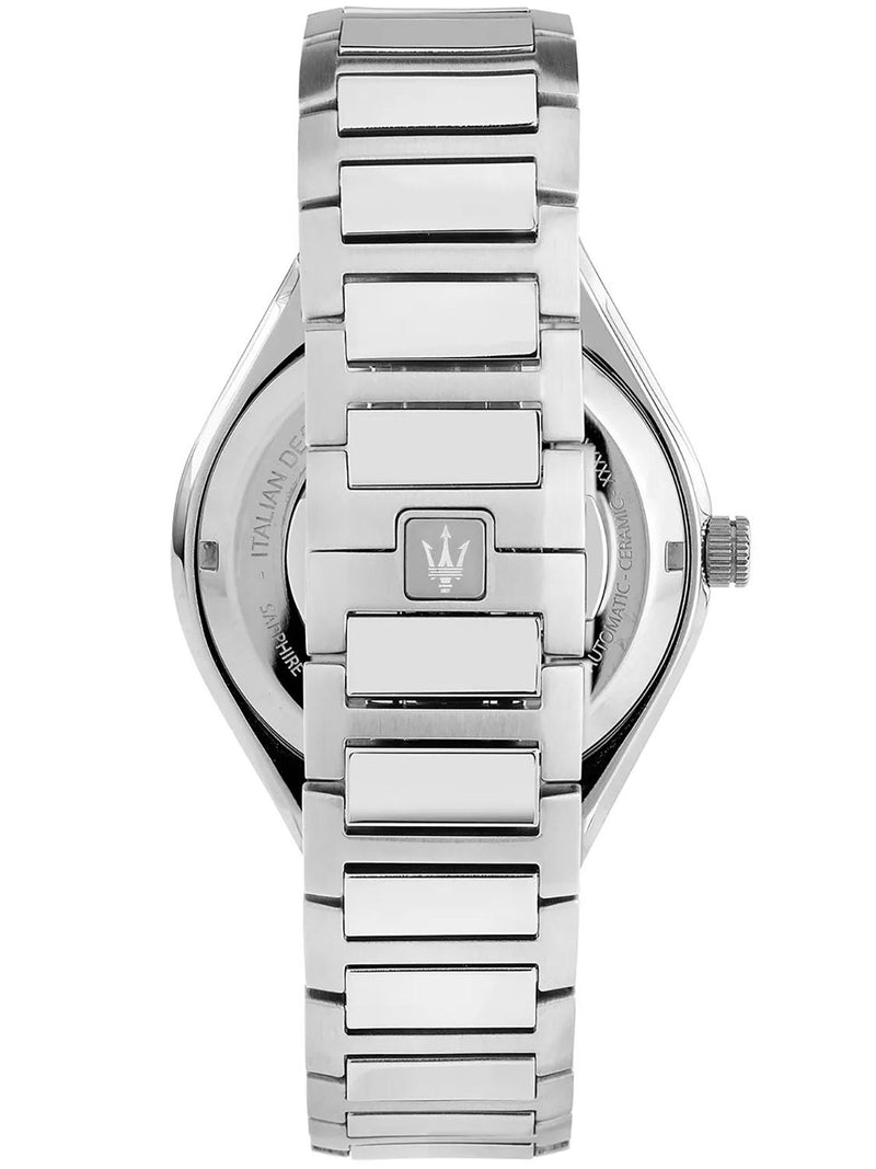 Maserati Stile Automatic Skeleton Silver Dial Silver Steel Strap Watch For Men - R8823142004 Buy Now By Maserati