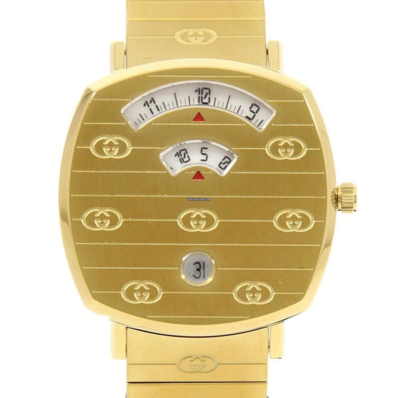 Gucci Grip Yellow Gold Dial Yellow Gold Steel Strap Unisex Watch - YA157403 Buy Now By Gucci