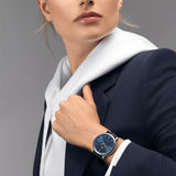 IWC Portofino Automatic Blue Dial Black Leather Strap Watch for Men - IW356523 Buy Now By IWC