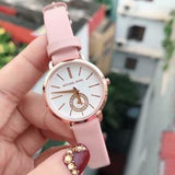Michael Kors Petite Portia Silver Dial Pink Rubber Strap Watch For Women - MK2735 Buy Now By Michael Kors