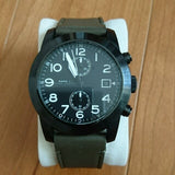 Marc Jacobs Larry Chronograph Black Dial Grey Leather Strap Watch for Men - MBM5034 Buy Now By Marc Jacobs