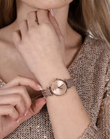 Emporio Armani Gianni T Bar Quartz Rose Gold Dial Rose Gold Steel Strap Watch For Women - AR11342 Buy Now By Emporio Armani