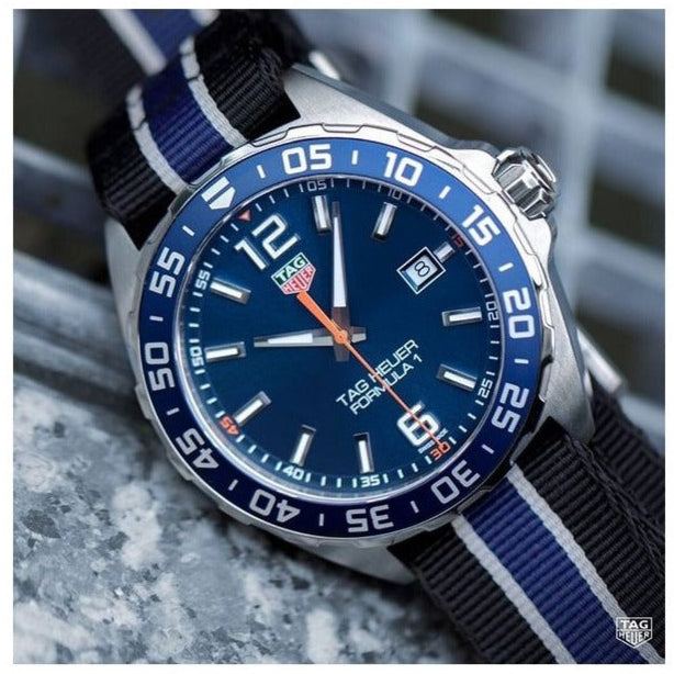 Tag Heuer Formula 1 Quartz Blue Dial Two Tone NATO Strap Watch for Men - WAZ1010.FC8197 Buy Now By Tag Heuer