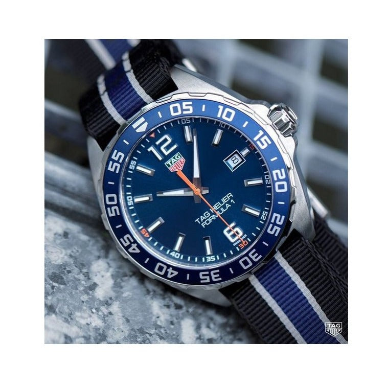 Tag Heuer Formula 1 Chronograph Blue Dial Two Tone NATO Strap Watch for Men - CAZ1014.FC8197 Buy Now By Tag Heuer
