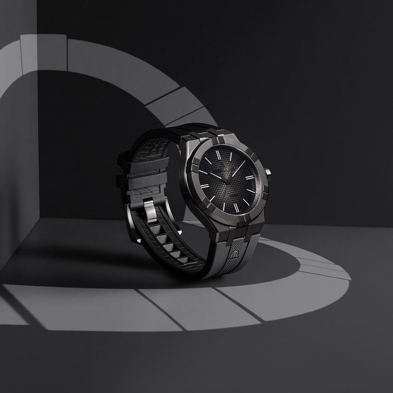 Maurice Lacroix Aikon Automatic Gunmetal Dial Black Rubber Strap Watch For Men - AI6008-PVB00-330-2 Buy Now By Maurice Lacroix