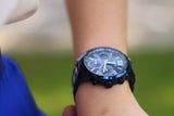 Guess Chronograph Multifunction Blue Dial Blue Steel Strap Watch For Women - W0330L6 Buy Now By Guess