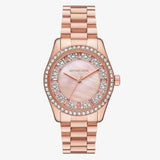 Michael Kors Lexington Three Hand Mother of Pearl Pink Dial Rose Gold Steel Strap Watch For Women - MK7444 Buy Now By Michael Kors