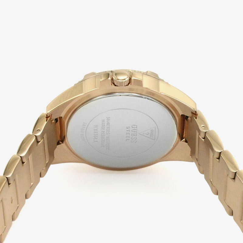 Guess Frontier Diamonds Rose Gold Dial Rose Gold Steel Strap Watch For Women - W1156L3 Buy Now By Guess