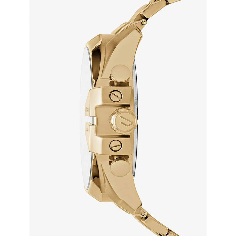 Diesel Mega Chief Chronograph Gold Dial Gold Steel Strap Watch For Men - DZ4360 Buy Now By Diesel