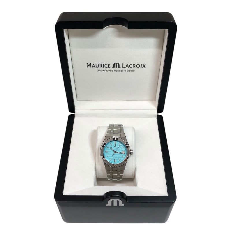 Maurice Lacroix Aikon Automatic Sky Blue Dial Silver Steel Strap Watch For Men - AI6008-SS00F-431-C