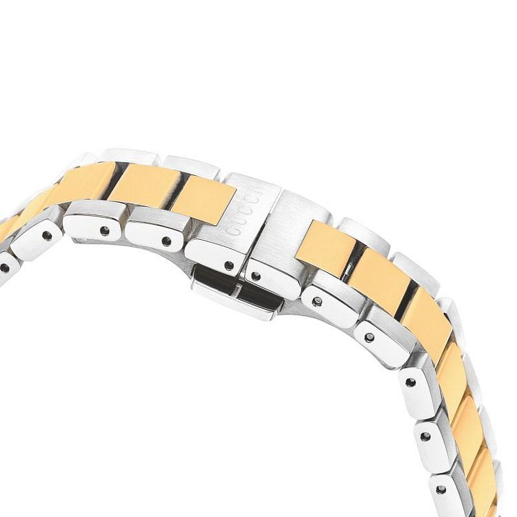 Shop Gucci G Timeless Quartz Diamonds Silver Dial Two Tone Steel Strap Watch For Women - YA1265016 in USA