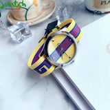 Shop Gucci G Timeless Quartz Yellow & Purple Dial Yellow & Purple NATO Strap Watch For Men - YA1264069 in USA