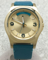 Marc Jacobs Baby Dave Gold Dial Blue Leather Strap Watch for Women - MBM1263 Buy Now By Marc Jacobs