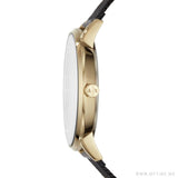 Armani Exchange Lola Three Hand Black Dial Black Mesh Strap Watch For Women - AX5548