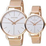 Calvin Klein Even White Dial Rose Gold Mesh Bracelet Watch for Women - K7B21626 Buy Now By Calvin Klein