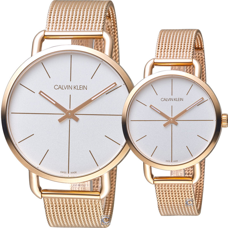 Calvin Klein Even White Dial Rose Gold Mesh Bracelet Watch for Women - K7B21626 Buy Now By Calvin Klein
