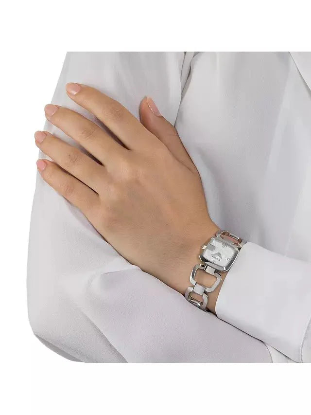 Gucci G-Class Mother of Pearl Dial Silver Steel Strap Watch For Women - YA125404 Buy Now By Gucci