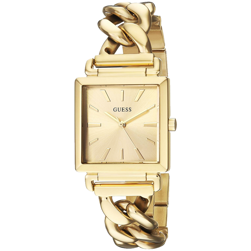 Shop Guess Vanity Gold Dial Gold Steel Strap Watch for Women - W1029L2 in USA
