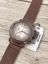 Emporio Armani Aviator Chronograph Grey Dial Brown Mesh Bracelet Watch For Men - AR11169 Buy Now By Emporio Armani