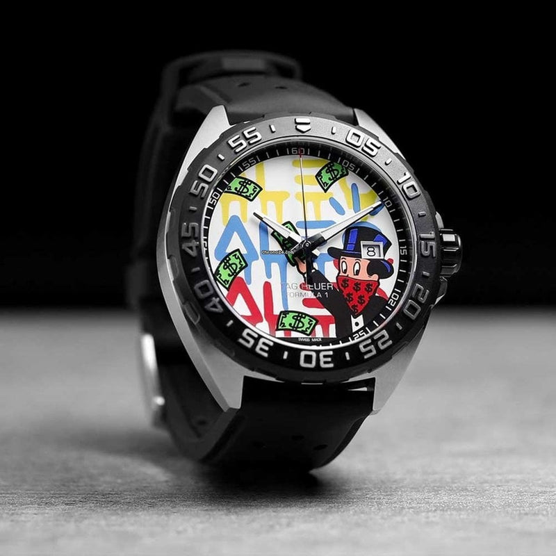 Tag Heuer Formula 1 Alec Monopoly Special Edition Black Rubber Strap Watch for Men - WAZ1119.FT8023 Buy Now By Tag Heuer
