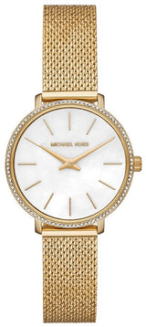 Michael Kors Pyper Quartz Mother of Pearl White Dial Gold Mesh Bracelet Watch For Women - MK4619 Buy Now By Michael Kors