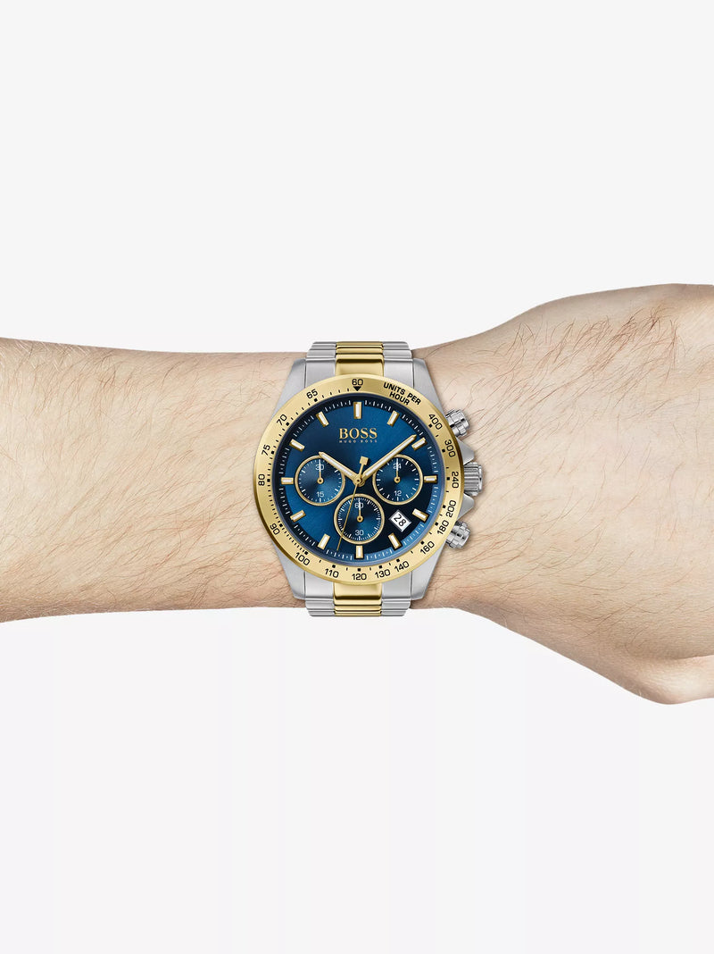 Hugo Boss Hero Blue Dial Two Tone Steel Strap Watch for Men - 1513767 Buy Now By Hugo Boss
