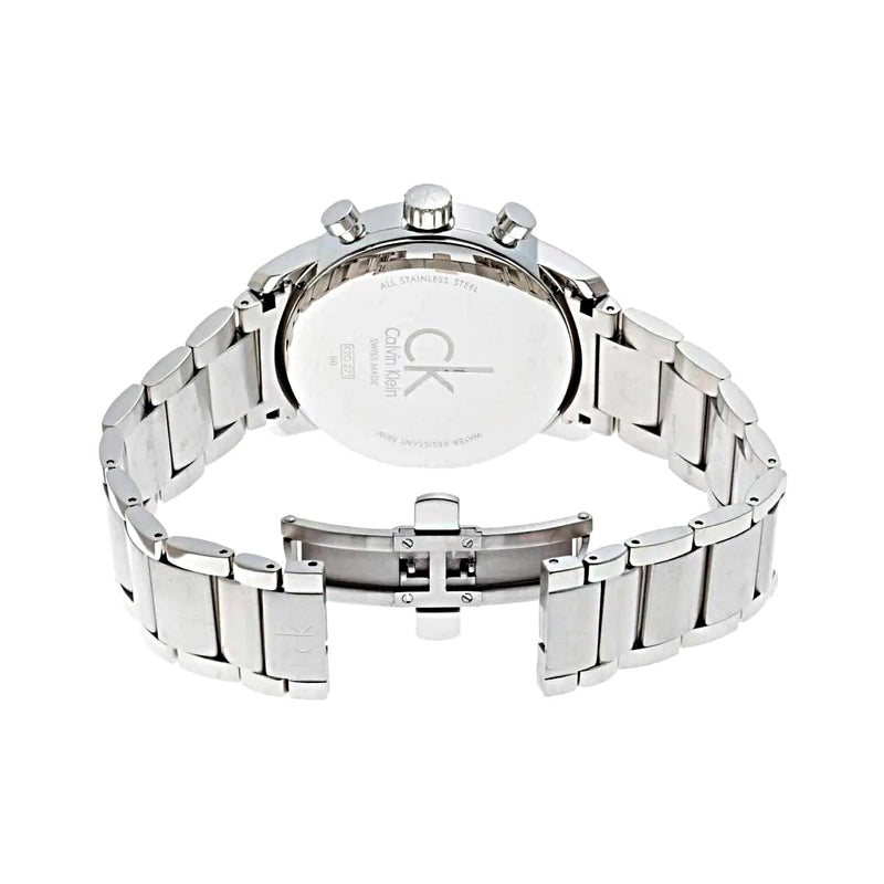 Shop Calvin Klein City Chronograph Black Dial Silver Steel Strap Watch for Men - K2G2714X in USA