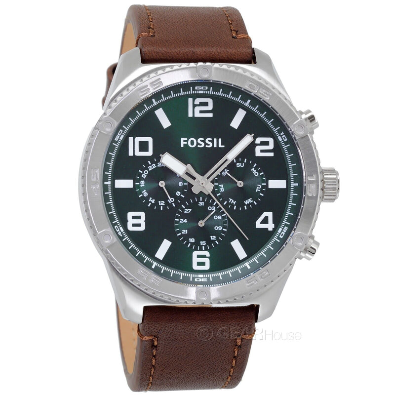 Fossil Brox Multifunction Green Dial Brown Leather Strap Watch for Men - BQ2801 Buy Now By Fossil