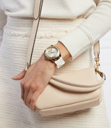 Shop Guess Venus Diamonds White Dial White Rubber Strap Watch for Women - GW0118L5 in USA