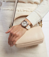Shop Guess Venus Diamonds White Dial White Rubber Strap Watch for Women - GW0118L4 in USA