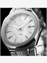 Shop Tag Heuer Link Quartz Mother of Pearl Dial Silver Steel Strap Watch for Women - WBC1310.BA0600 in USA