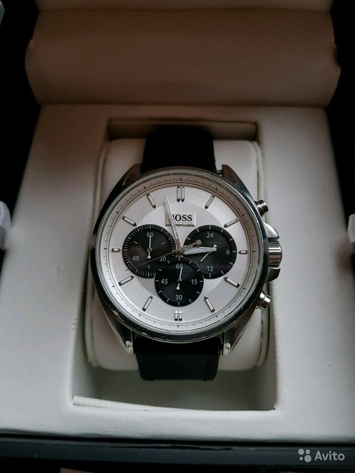 Hugo Boss Driver Chronograph Quartz Silver Dial Black Leather Strap Watch For Men - 1512880 Buy Now By Hugo Boss
